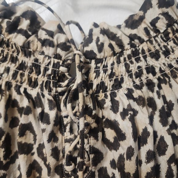 J Crew Leopard Print Long Sleeve Dress LT NWOT #BL023 - Picture 2 of 9